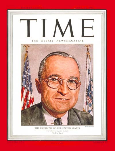 TIME Magazine Cover: Harry S. Truman -- Apr. 23, 1945
