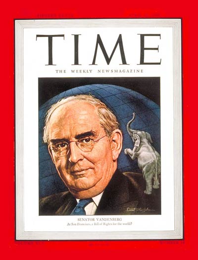 TIME Magazine Cover: Arthur H. Vandenberg -- Apr. 30, 1945