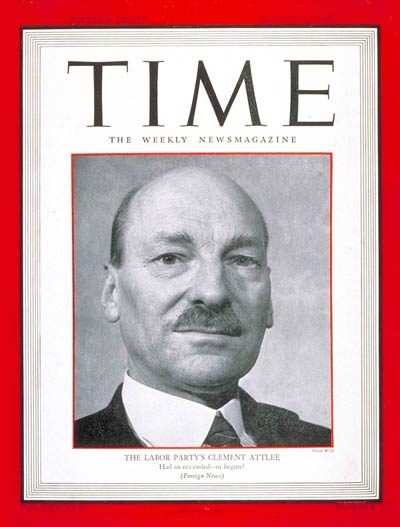 British Labor Party leader Clement R. Attlee