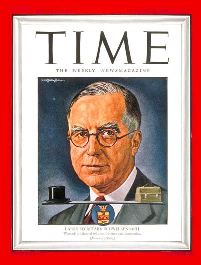 TIME Magazine Cover: Lewis Schwellenbach -- Oct. 15, 1945