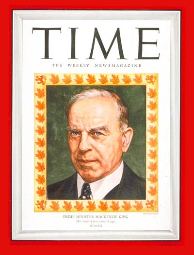 TIME Magazine Cover: William Mackenzie King -- Jan. 7, 1946