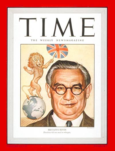 TIME Magazine Cover: Ernest Bevin -- Feb. 18, 1946