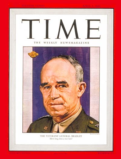 TIME Magazine Cover: General Omar Bradley -- Apr. 1, 1946