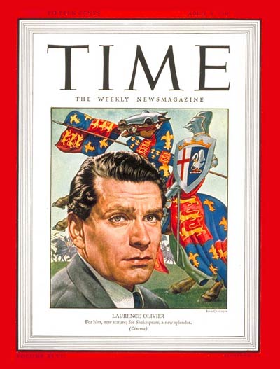 TIME Magazine Cover: Laurence Olivier -- Apr. 8, 1946