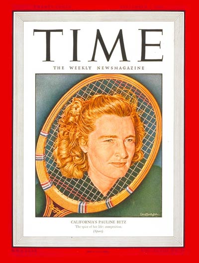 TIME Magazine Cover: Pauline Betz -- Sep. 2, 1946