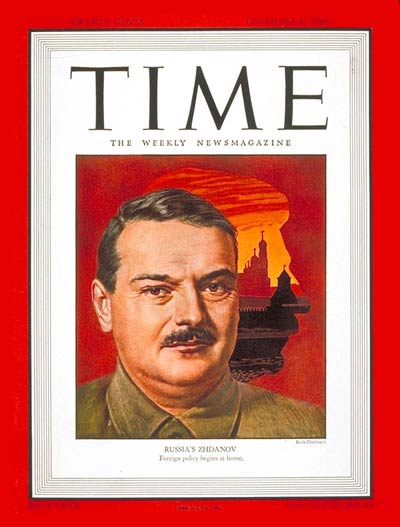 TIME Magazine Cover: Andrei A. Zhdanov -- Dec. 9, 1946