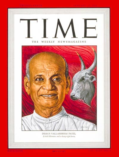 TIME Magazine Cover: Vallabhbhai Patel -- Jan. 27, 1947
