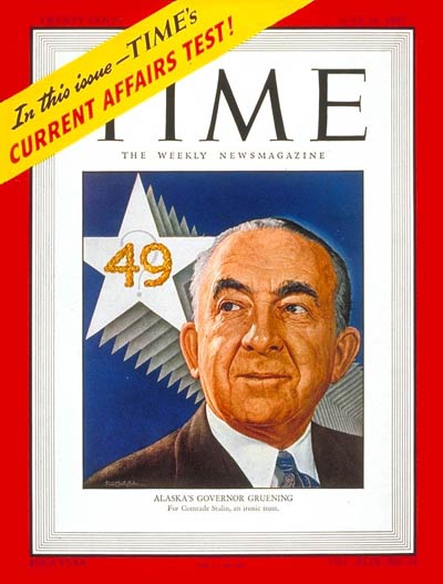 TIME Magazine Cover: Gov. Ernest Gruening -- June 16, 1947