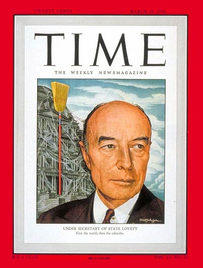 TIME Magazine Cover: Robert A. Lovett -- Mar. 29, 1948