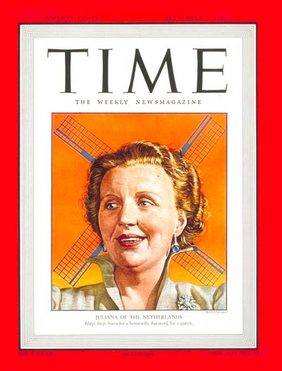 TIME Magazine Cover: Queen Juliana -- Sep. 6, 1948