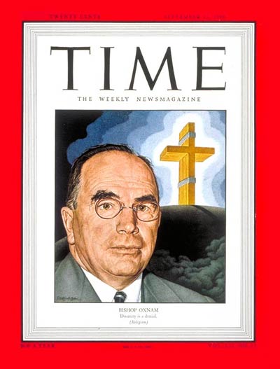 TIME Magazine Cover: Bishop Bromley Oxnam -- Sep. 13, 1948