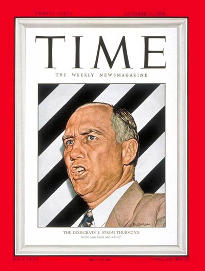 TIME Magazine Cover: J. Strom Thurmond -- Oct. 11, 1948