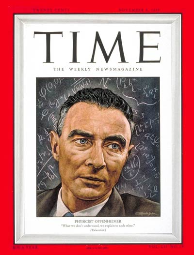 TIME Magazine Cover: Dr. Robert Oppenheimer -- Nov. 8, 1948