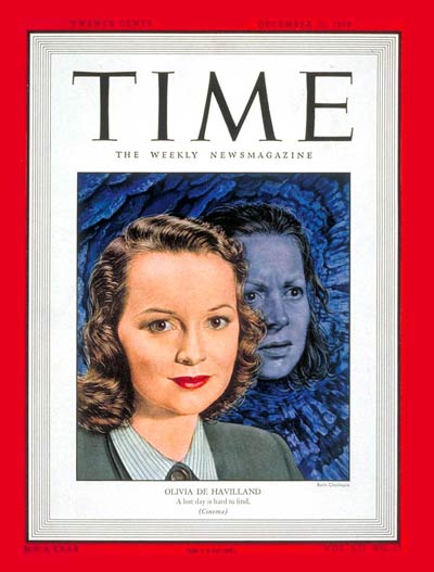 TIME Magazine Cover: Olivia de Havilland -- Dec. 20, 1948