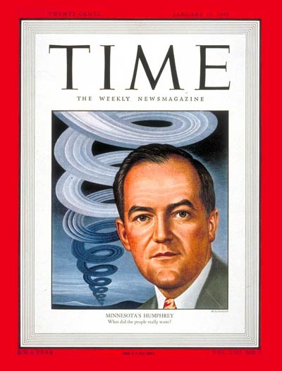 TIME Magazine Cover: Sen. Hubert Humphrey -- Jan. 17, 1949