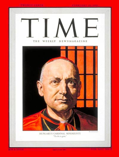 TIME Magazine Cover: Cardinal Mindszenty -- Feb. 14, 1949