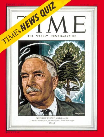 TIME Magazine Cover: John P. Marquand -- Mar. 7, 1949