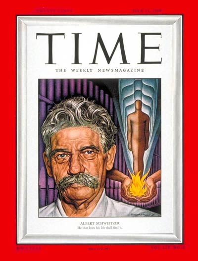 TIME Magazine Cover: Albert Schweitzer -- July 11, 1949