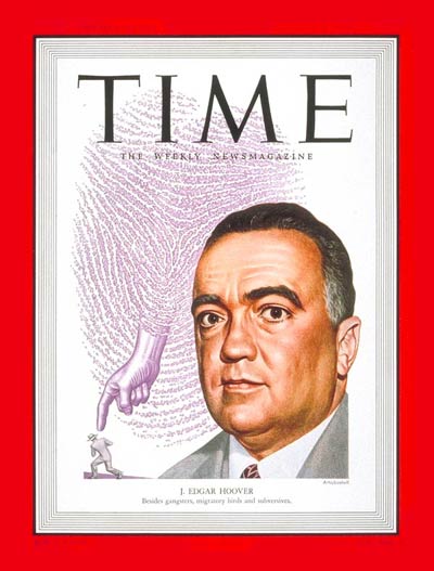 TIME Magazine Cover: J. Edgar Hoover -- Aug. 8, 1949