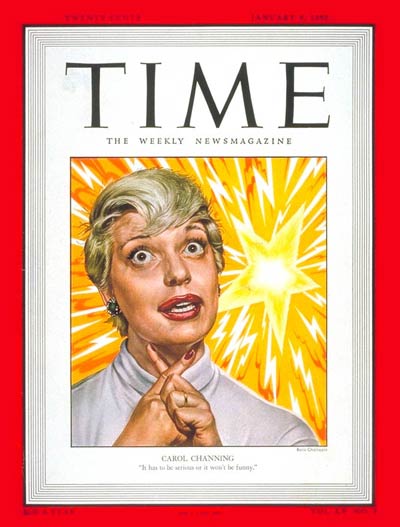 TIME Magazine Cover: Carol Channing -- Jan. 9, 1950