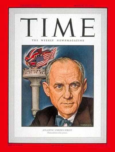 TIME Magazine Cover: Clarence K. Streit - Mar. 27, 1950 - Journalism ...