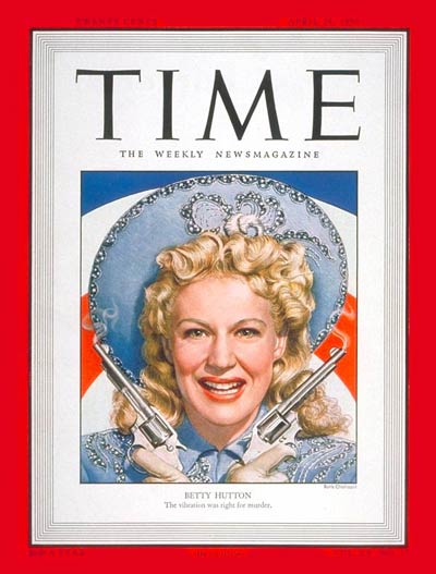 TIME Magazine Cover: Betty Hutton -- Apr. 24, 1950