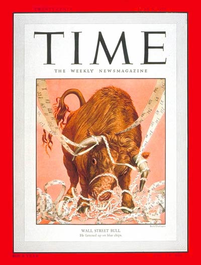 TIME Magazine Cover: Wall Street Bull -- June 5, 1950