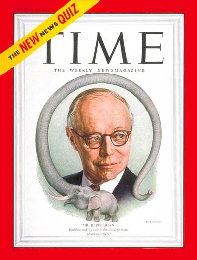 TIME Magazine Cover: Sen. Robert A. Taft -- Oct. 30, 1950