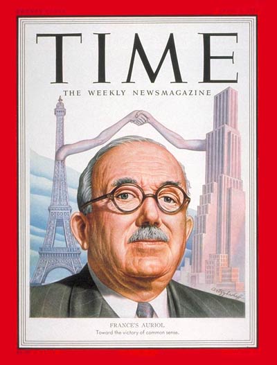 TIME Magazine Cover: Jules Vincent Auriol -- Apr. 2, 1951