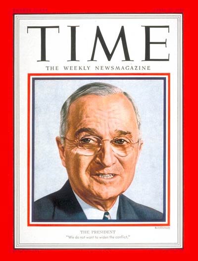 TIME Magazine Cover: Harry S. Truman -- Apr. 23, 1951
