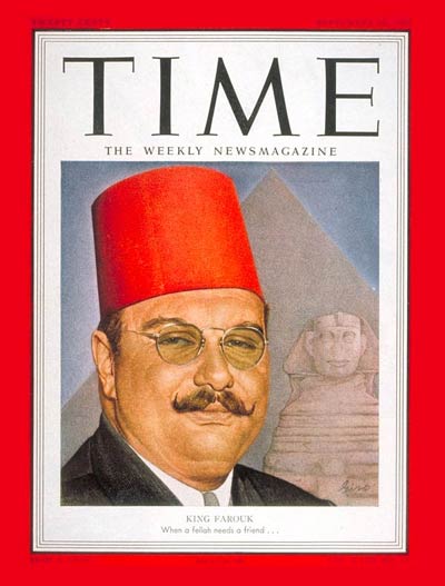TIME Magazine Cover: King Farouk I -- Sep. 10, 1951