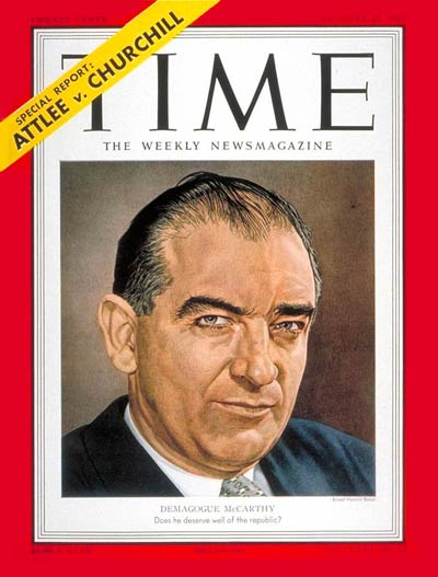 TIME Magazine Cover: Joseph R. McCarthy -- Oct. 22, 1951