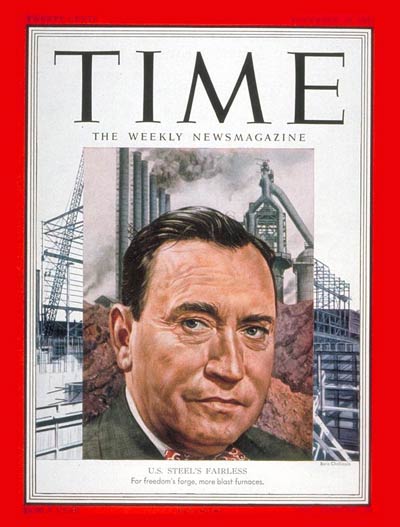 TIME Magazine Cover: Benjamin F. Fairless -- Nov. 12, 1951