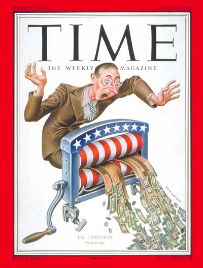 TIME Magazine Cover: U.S. Taxpayer -- Mar. 10, 1952