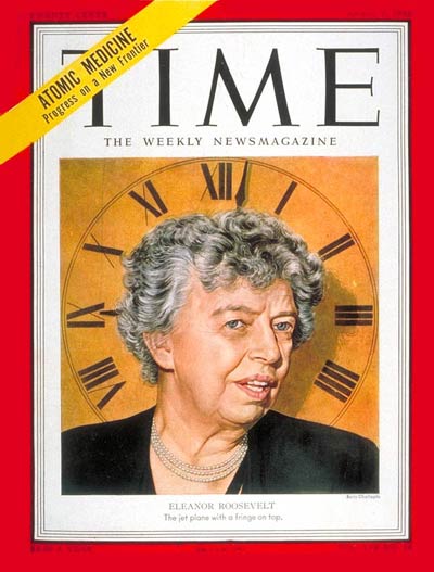 TIME Magazine Cover: Eleanor Roosevelt -- Apr. 7, 1952