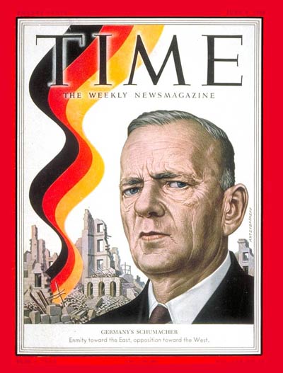 TIME Magazine Cover: Kurt Schumacher -- June 9, 1952