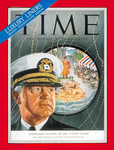 TIME Magazine Cover: Commodore Manning -- June 23, 1952