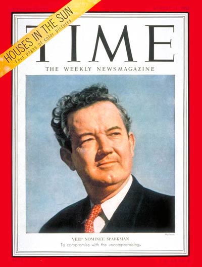 TIME Magazine Cover: John J. Sparkman -- Aug. 11, 1952