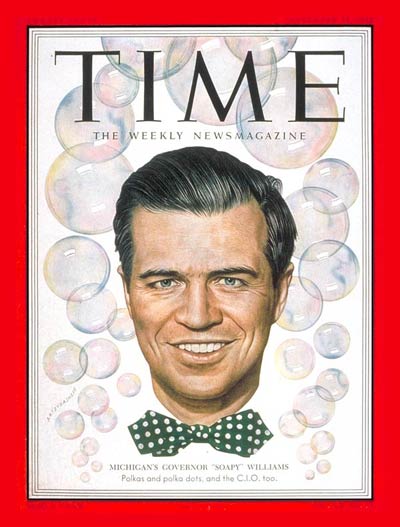 TIME Magazine Cover: G. Mennen Williams -- Sep. 15, 1952