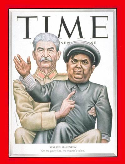 TIME Magazine Cover: Joseph Stalin and Gregory Malenkov -- Oct. 6, 1952