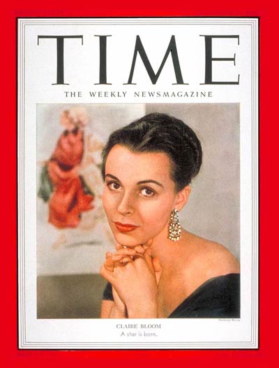 TIME Magazine Cover: Claire Bloom -- Nov. 17, 1952