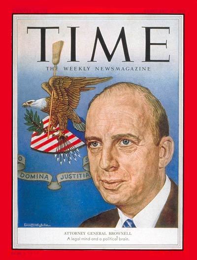 TIME Magazine Cover: Herbert Brownell -- Feb. 16, 1953