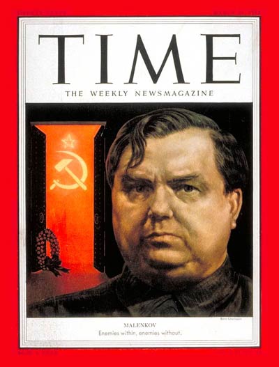 TIME Magazine Cover: Gregory M. Malenkov -- Mar. 23, 1953