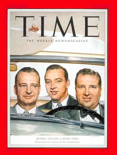 TIME Magazine Cover: William, Benson and Henry Ford -- May 18, 1953