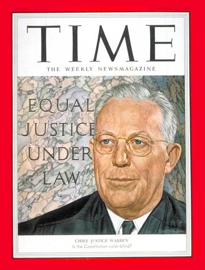 TIME Magazine Cover: Chief Justice Earl Warren -- Dec. 21, 1953