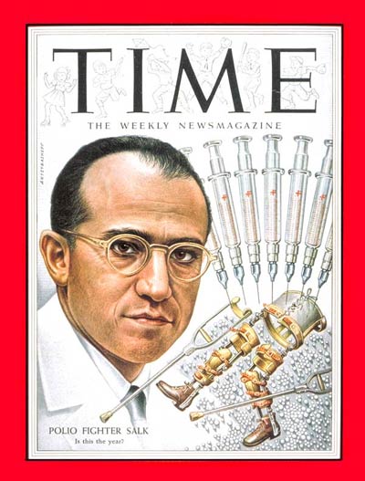 TIME Magazine Cover: Dr. Jonas Salk -- Mar. 29, 1954
