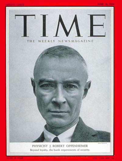 TIME Magazine Cover: J. Robert Oppenheimer -- June 14, 1954