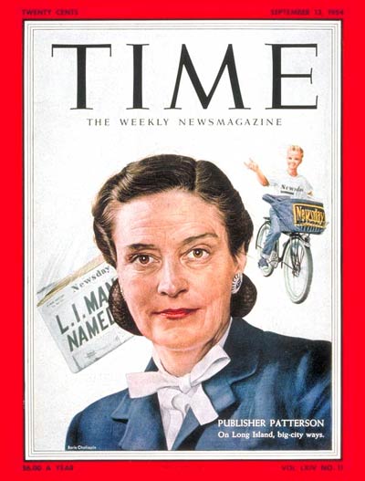 TIME Magazine Cover: Alicia Patterson -- Sep. 13, 1954