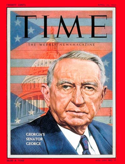 TIME Magazine Cover: Sen. Walter George -- Apr. 25, 1955