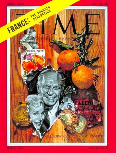 TIME Magazine Cover: Gov. Goodwin Knight -- May 30, 1955